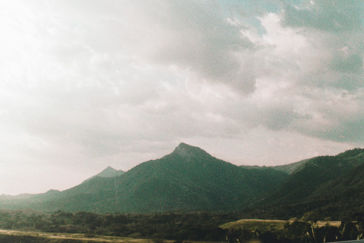 Film photograph from a journey along a mountain road